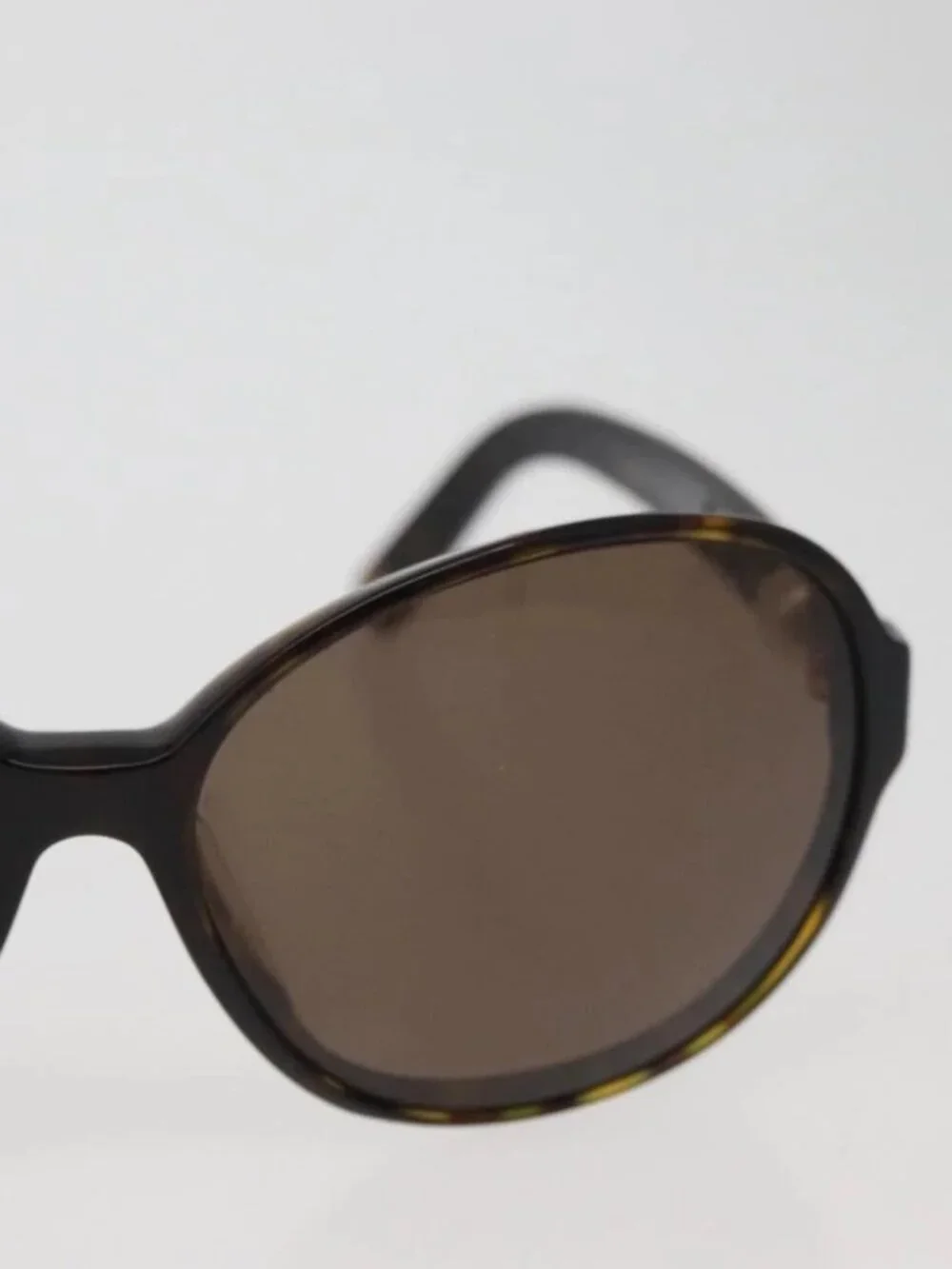 CHANEL Tortoise Sunglasses plastic Brown CC Auth 162588